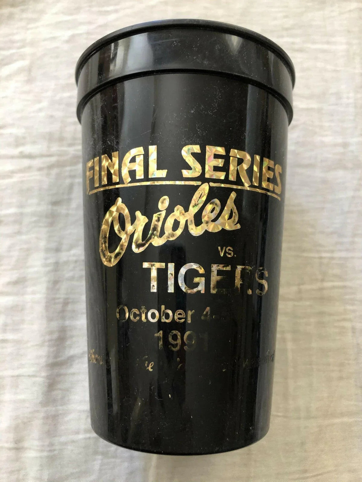 Orioles 1991 Memorial Stadium Final Series plastic Commemorative Cup - AutographsForSale.com