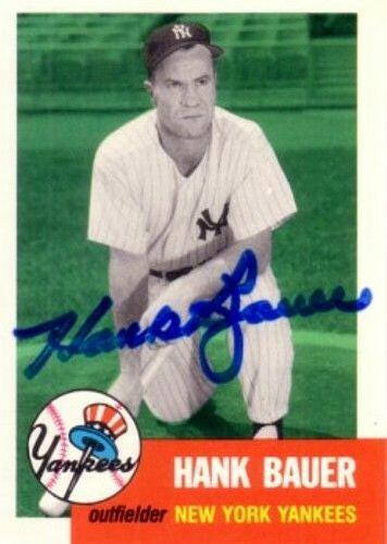 Hank Bauer autographed NY Yankees 1953 Topps Archives card - AutographsForSale.com