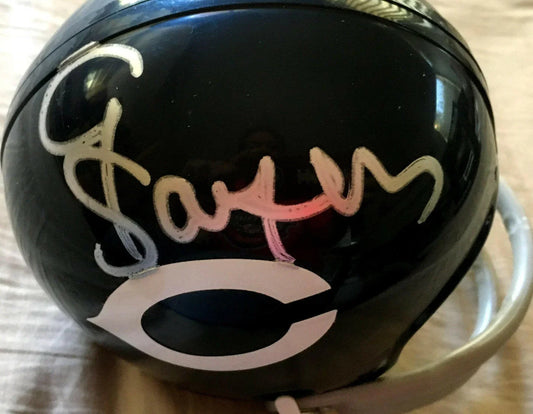 Gale Sayers autographed Chicago Bears throwback mini helmet JSA - AutographsForSale.com