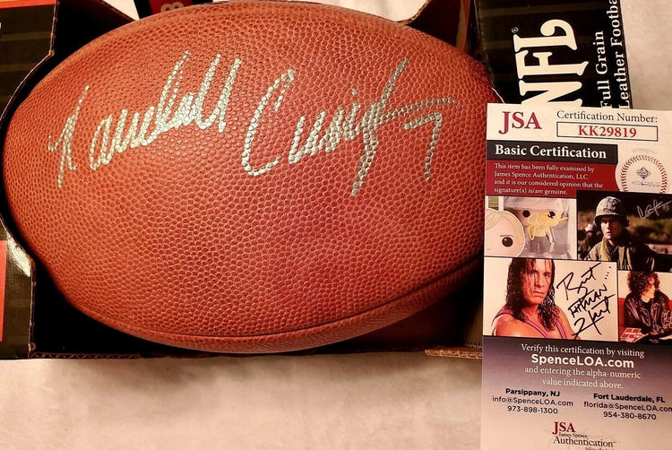 Randall Cunningham signed NFL game football JSA Philadelphia Eagles - AutographsForSale.com