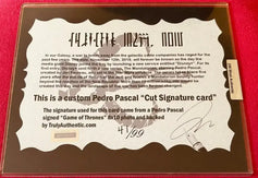 Pedro Pascal certified signed cut signature Mandalorian Star Wars 8x10 card JSA - AutographsForSale.com