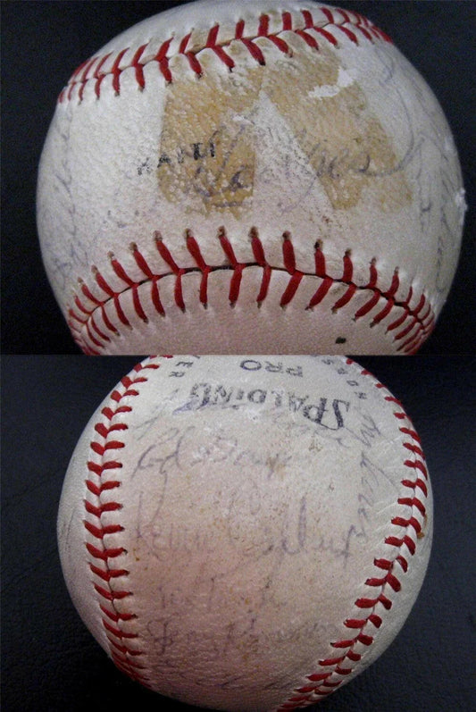 1969 Mets World Champs team signed baseball Gil Hodges Nolan Ryan Tom Seaver JSA - AutographsForSale.com
