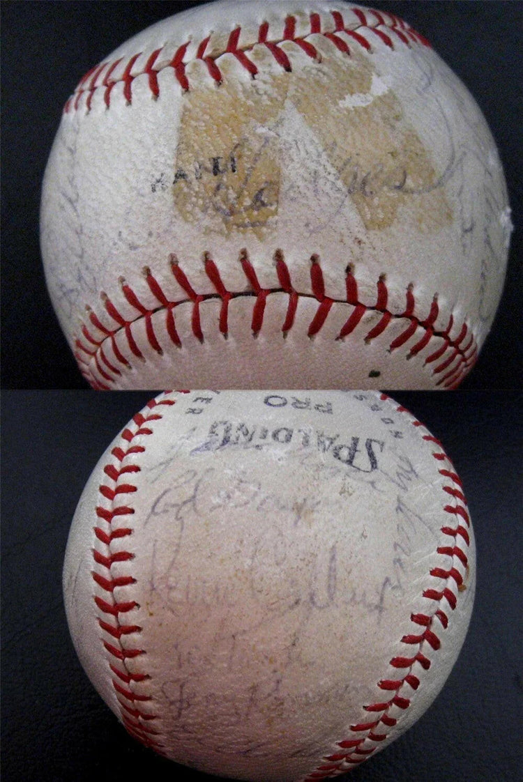 1969 Mets World Champs team signed baseball Gil Hodges Nolan Ryan Tom Seaver JSA - AutographsForSale.com