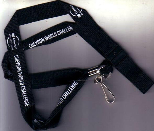 2010 Chevron World Challenge Tiger Woods Foundation golf black Fabric Lanyard - AutographsForSale.com