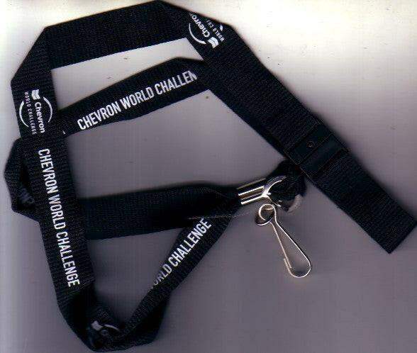 2010 Chevron World Challenge Tiger Woods Foundation golf black Fabric Lanyard - AutographsForSale.com