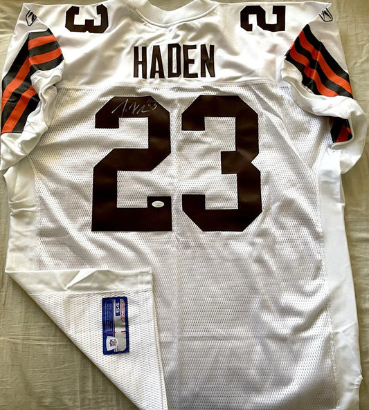 Joe Haden autographed Cleveland Browns Reebok 2010 ROOKIE game model jersey JSA - AutographsForSale.com