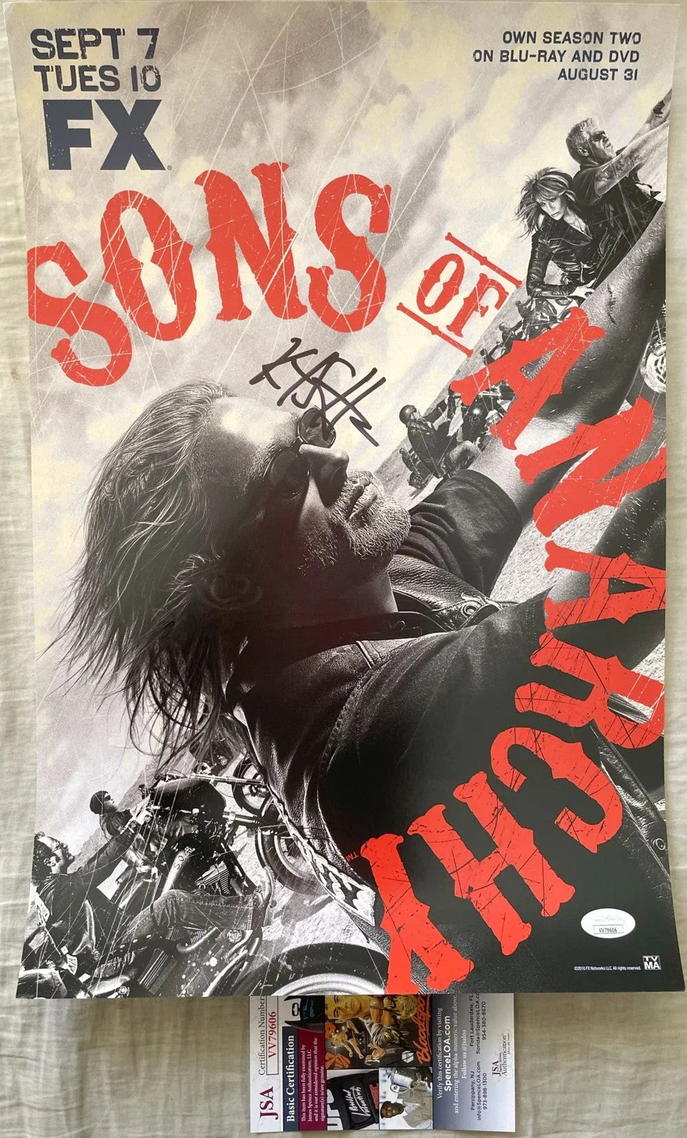 Kurt Sutter autographed Sons of Anarchy 2010 SDCC poster JSA - AutographsForSale.com