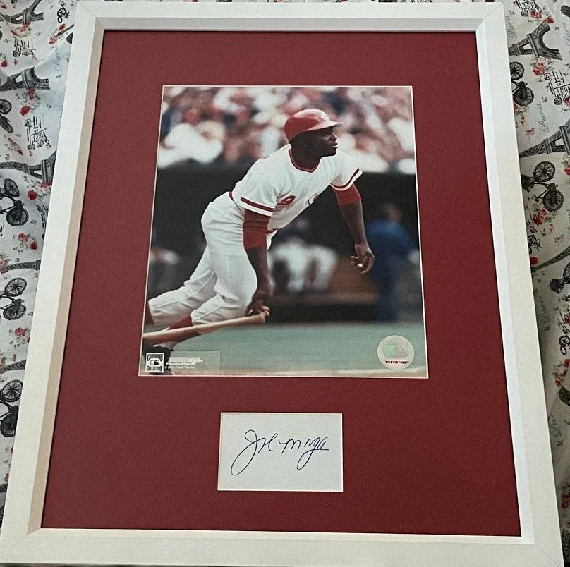 Joe Morgan autograph framed Cincinnati Reds 8x10 photo JSA - AutographsForSale.com