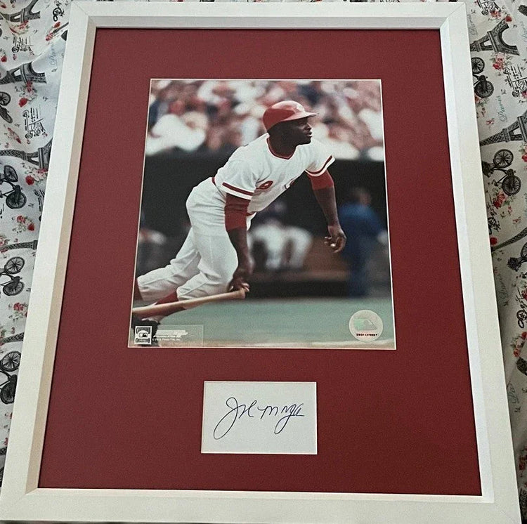 Joe Morgan autograph framed Cincinnati Reds 8x10 photo JSA - AutographsForSale.com