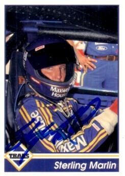 Sterling Marlin (NASCAR) autographed 1992 Traks card - AutographsForSale.com