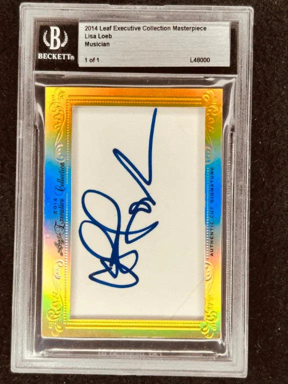 Lisa Loeb 2014 Leaf Masterpiece Cut Signature certified autograph card 1/1 JSA - AutographsForSale.com