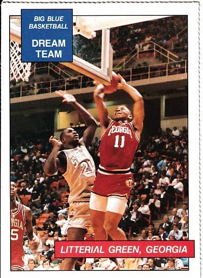 Litterial Green Georgia Bulldogs 1991 Big Blue Basketball Dream Team FIRST CARD - AutographsForSale.com