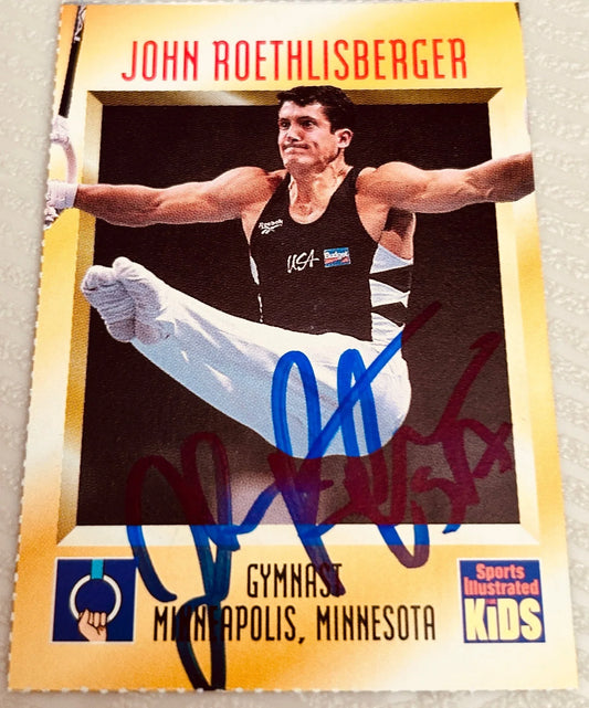John Roethlisberger signed 1996 SI for Kids gymnastics card - AutographsForSale.com