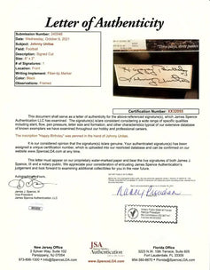 Johnny Unitas autograph framed Colts Sports Illustrated cover with Happy Birthday JSA - AutographsForSale.com