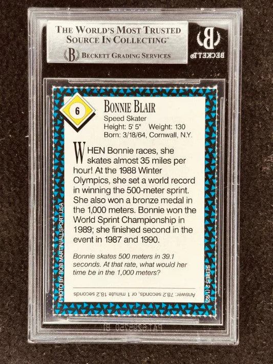 Bonnie Blair autographed 1992 Sports Illustrated for Kids Rookie Card BAS slabbed - AutographsForSale.com