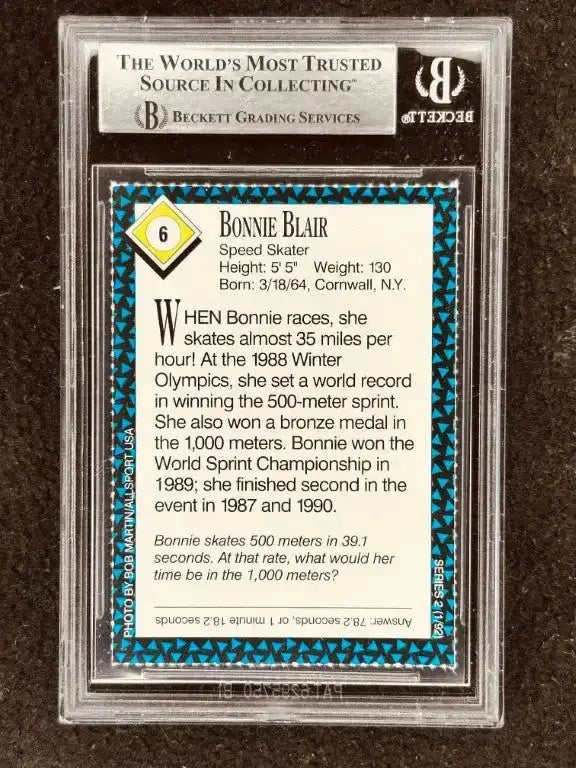 Bonnie Blair autographed 1992 Sports Illustrated for Kids Rookie Card BAS slabbed - AutographsForSale.com