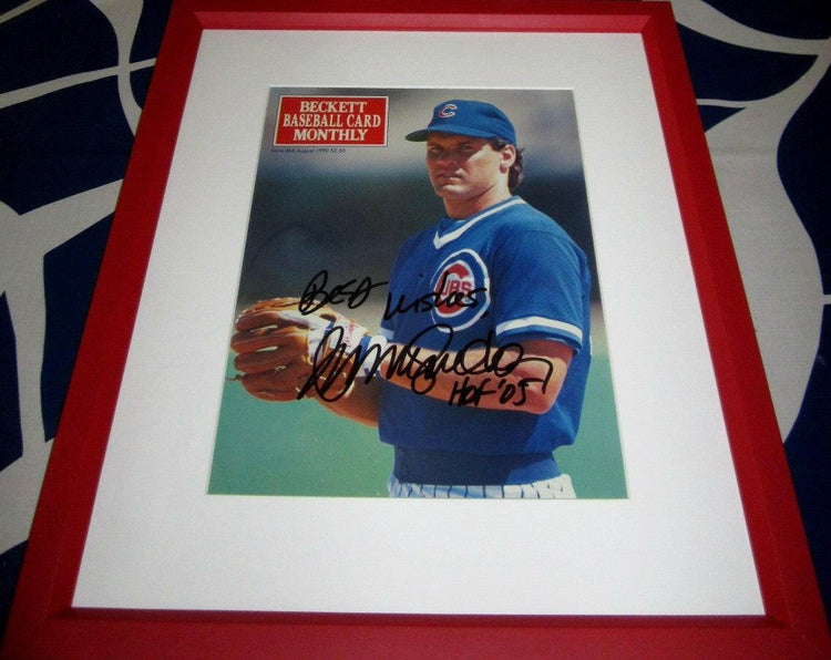 Ryne Sandberg signed Cubs 1990 Beckett Baseball cover framed JSA - AutographsForSale.com