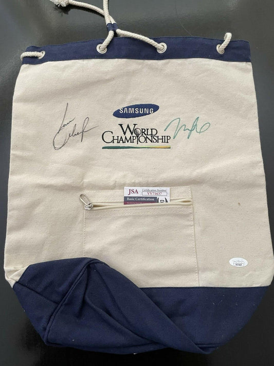 Lorena Ochoa and Michelle Wie autographed LPGA Samsung World Championship golf bag JSA - AutographsForSale.com