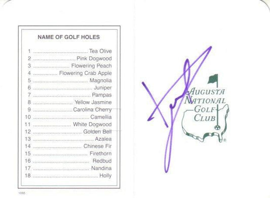 Luke Donald autographed Augusta National Masters scorecard - AutographsForSale.com