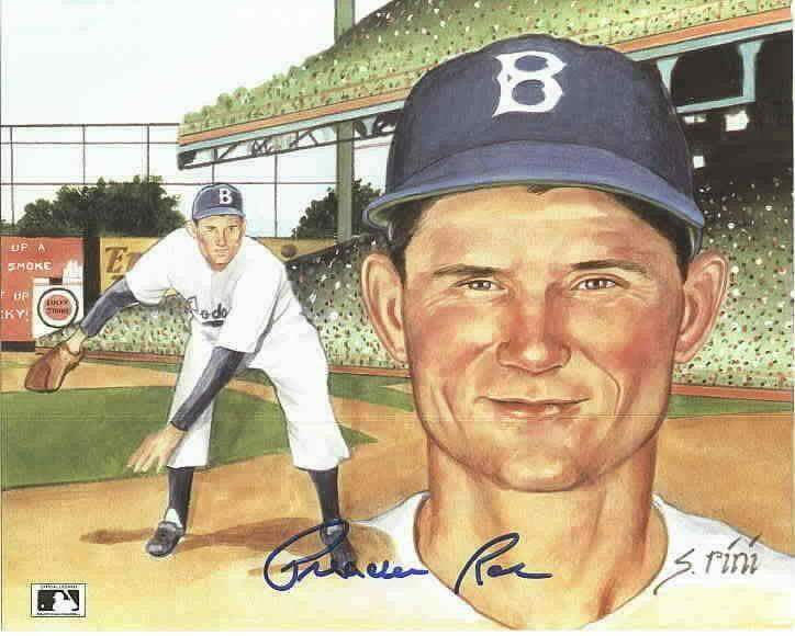 Preacher Roe autographed Brooklyn Dodgers 8x10 art print - AutographsForSale.com