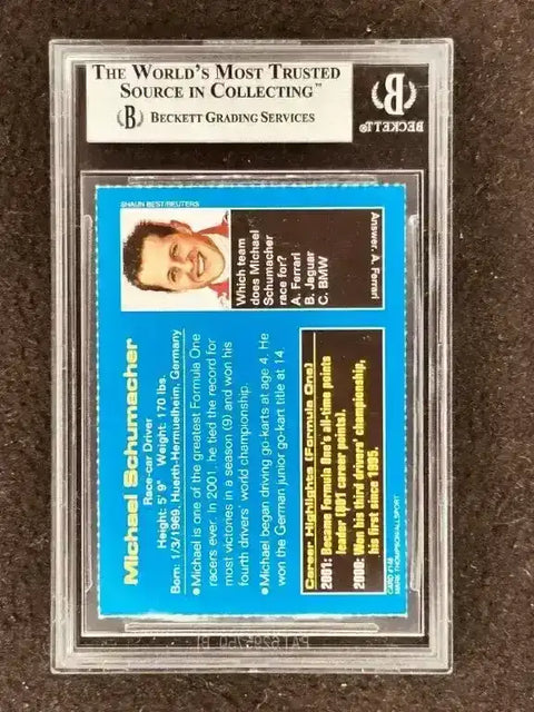 Michael Schumacher 2002 SI for Kids racing card BGS 8.5 - AutographsForSale.com