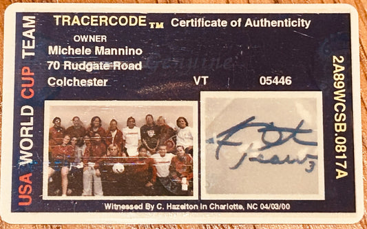 1999 US Women's World Cup team autographed Nike soccer ball Mia Hamm Briana Scurry USWNT - AutographsForSale.com