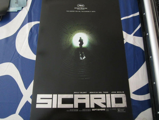 Sicario mini 13x20 movie poster Emily Blunt Benicio Del Toro - AutographsForSale.com