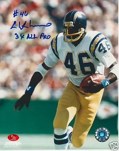 Chuck Muncie signed SD Chargers 11x14 photo with 3X All Pro - AutographsForSale.com