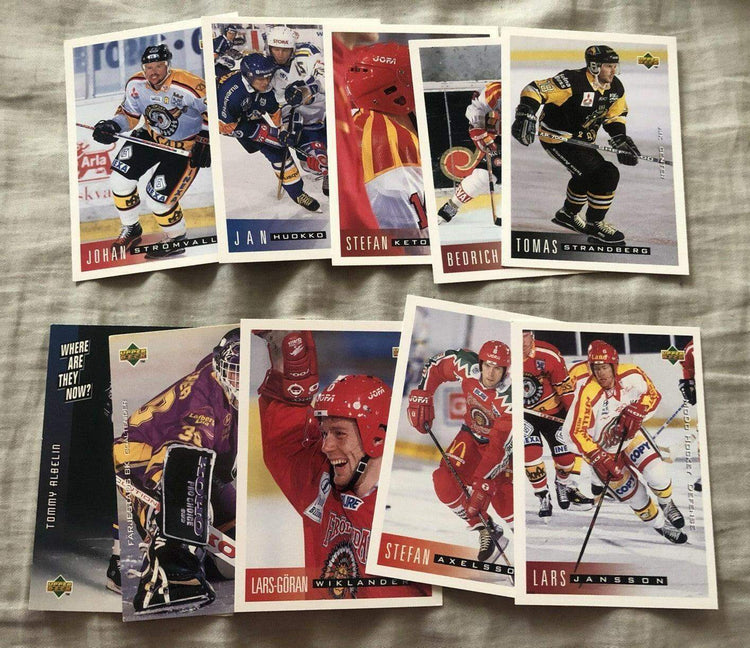 1995-96 Upper Deck Swedish Elite 10 cards - AutographsForSale.com