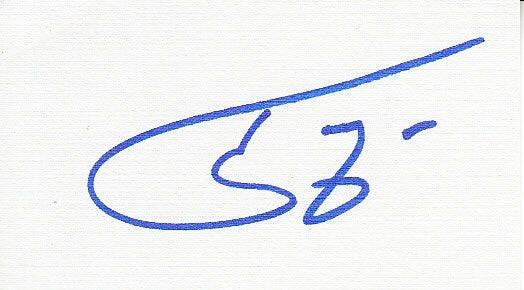 Tony Siragusa autographed blank business card Colts Ravens - AutographsForSale.com