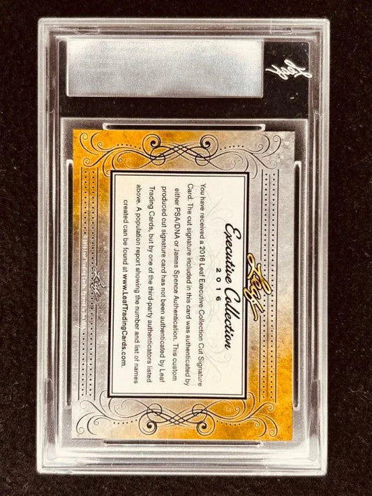 Drew Bledsoe 2016 Leaf Masterpiece Cut Signature certified autograph card 1/1 JSA Patriots - AutographsForSale.com