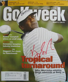 14 Vijay Singh autographed Golf World or Golfweek magazines - AutographsForSale.com