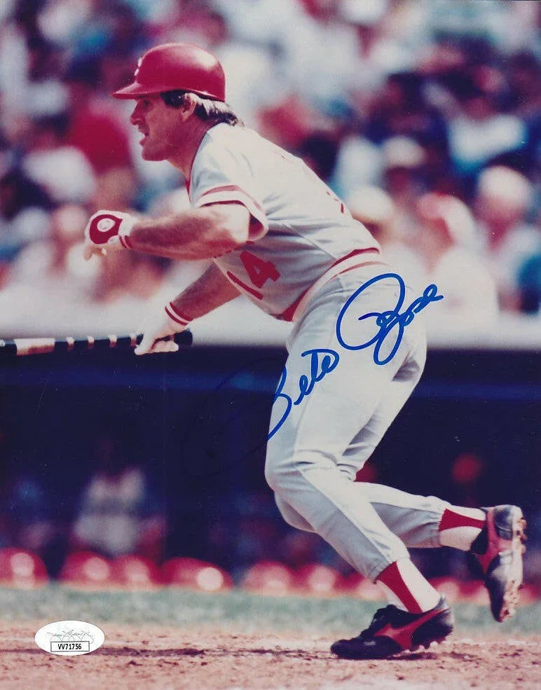Pete Rose autographed Cincinnati Reds 8x10 photo JSA - AutographsForSale.com