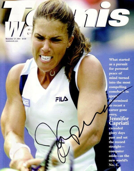 Jennifer Capriati autographed 2001 Tennis Week cover - AutographsForSale.com