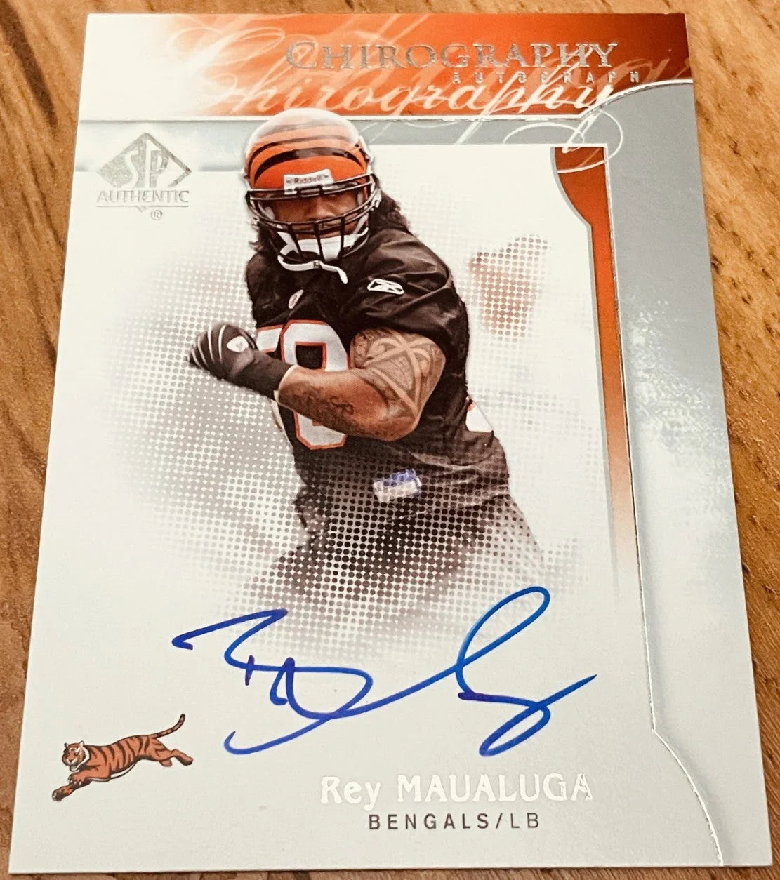 Rey Maualuga certified signed Bengals 2009 SP Chirography card - AutographsForSale.com