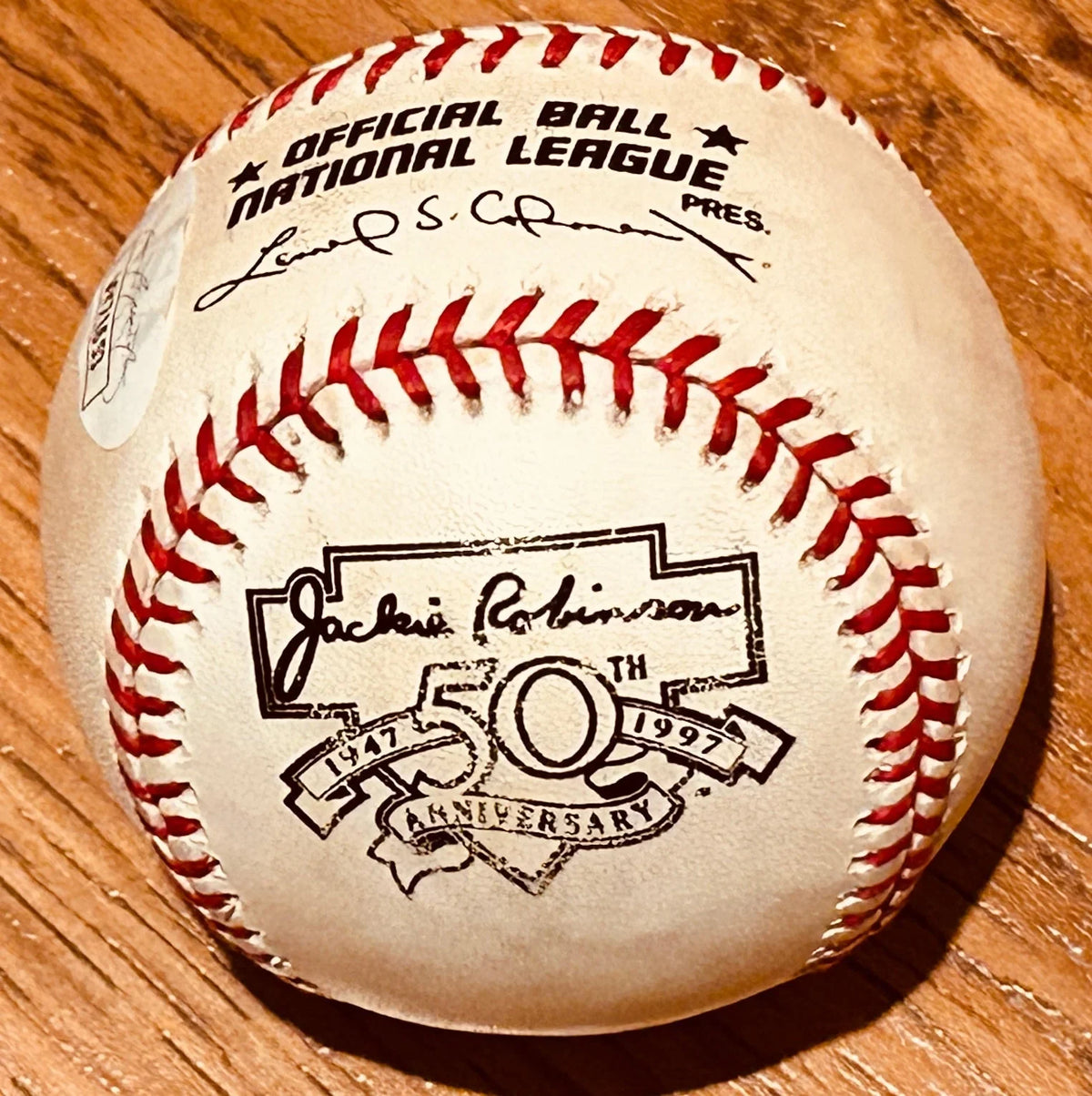 Greg Maddux autographed 1997 NL Jackie Robinson baseball JSA - AutographsForSale.com