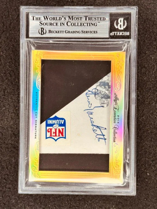 Art Donovan Gino Marchetti and Lenny Moore 2014 Leaf Masterpiece Cut Signature certified autograph card 1/1 Colts - AutographsForSale.com