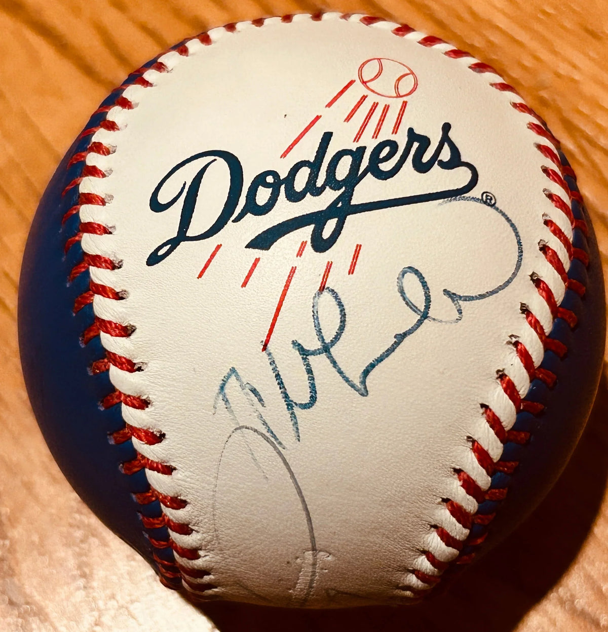 Mike Piazza Eric Karros Raul Mondesi Hideo Nomo signed Dodgers Leather logo Baseball JSA - AutographsForSale.com