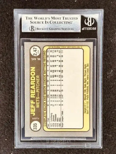 Jeff Reardon signed NY Mets 1981 Fleer RC BAS slabbed - AutographsForSale.com