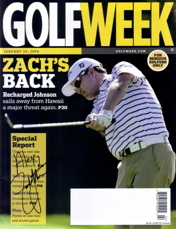 Zach Johnson autographed 2009 Golfweek magazine (to Alex) - AutographsForSale.com