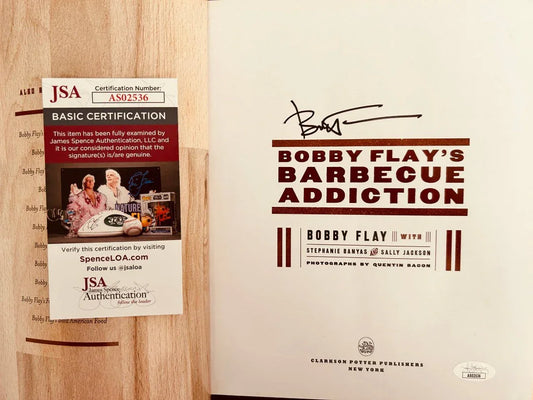 Bobby Flay autographed Barbecue Addiction hardcover cookbook JSA - AutographsForSale.com