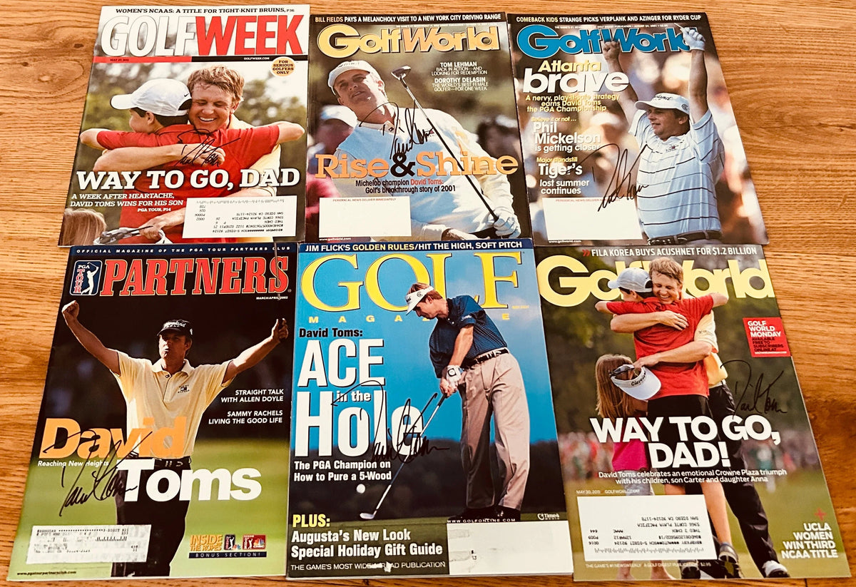 6 David Toms signed Golf World Golfweek PGA Tour magazines - AutographsForSale.com