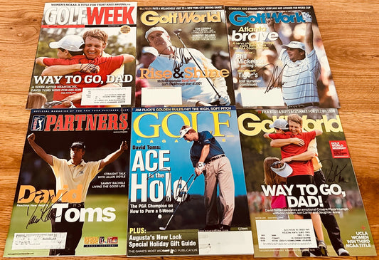 6 David Toms signed Golf World Golfweek PGA Tour magazines - AutographsForSale.com