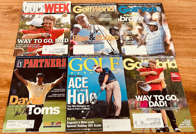 6 David Toms signed Golf World Golfweek PGA Tour magazines - AutographsForSale.com
