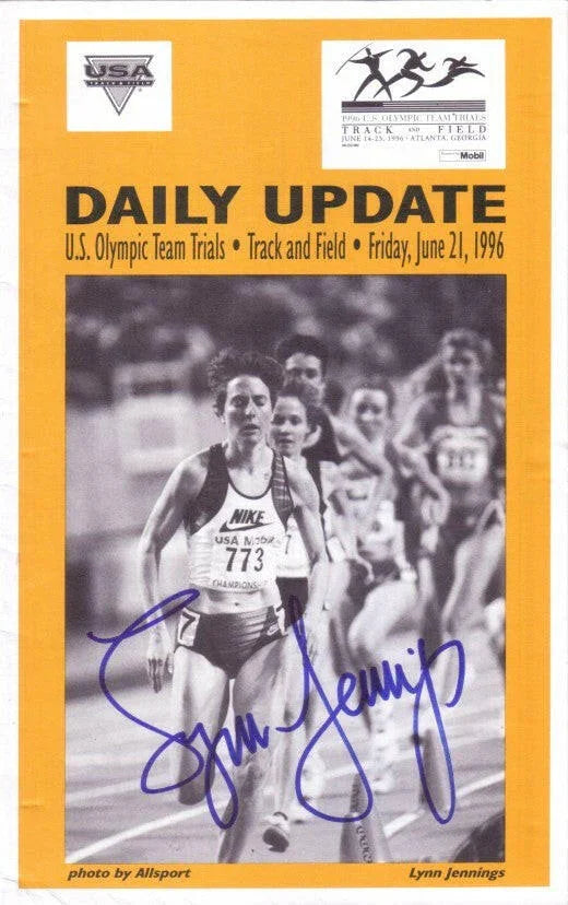 Lynn Jennings autographed 1996 Olympic team Trials Update - AutographsForSale.com