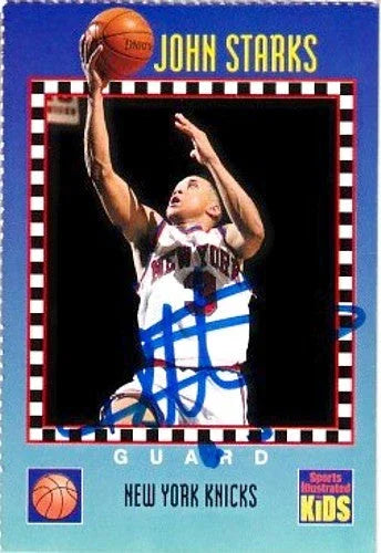 John Starks autographed NY Knicks 1994 SI for Kids card - AutographsForSale.com