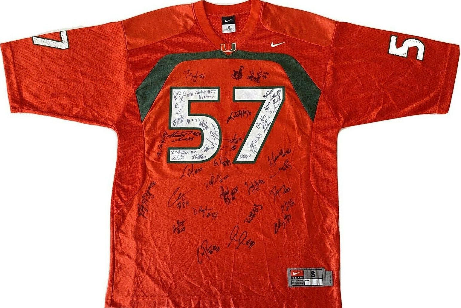 2012 Miami Hurricanes team signed Nike jersey Allen Hurns Denzel Perryman - AutographsForSale.com