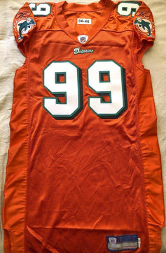 Jason Taylor Dolphins 2004 Reebok team issued orange game model jersey NEW - AutographsForSale.com