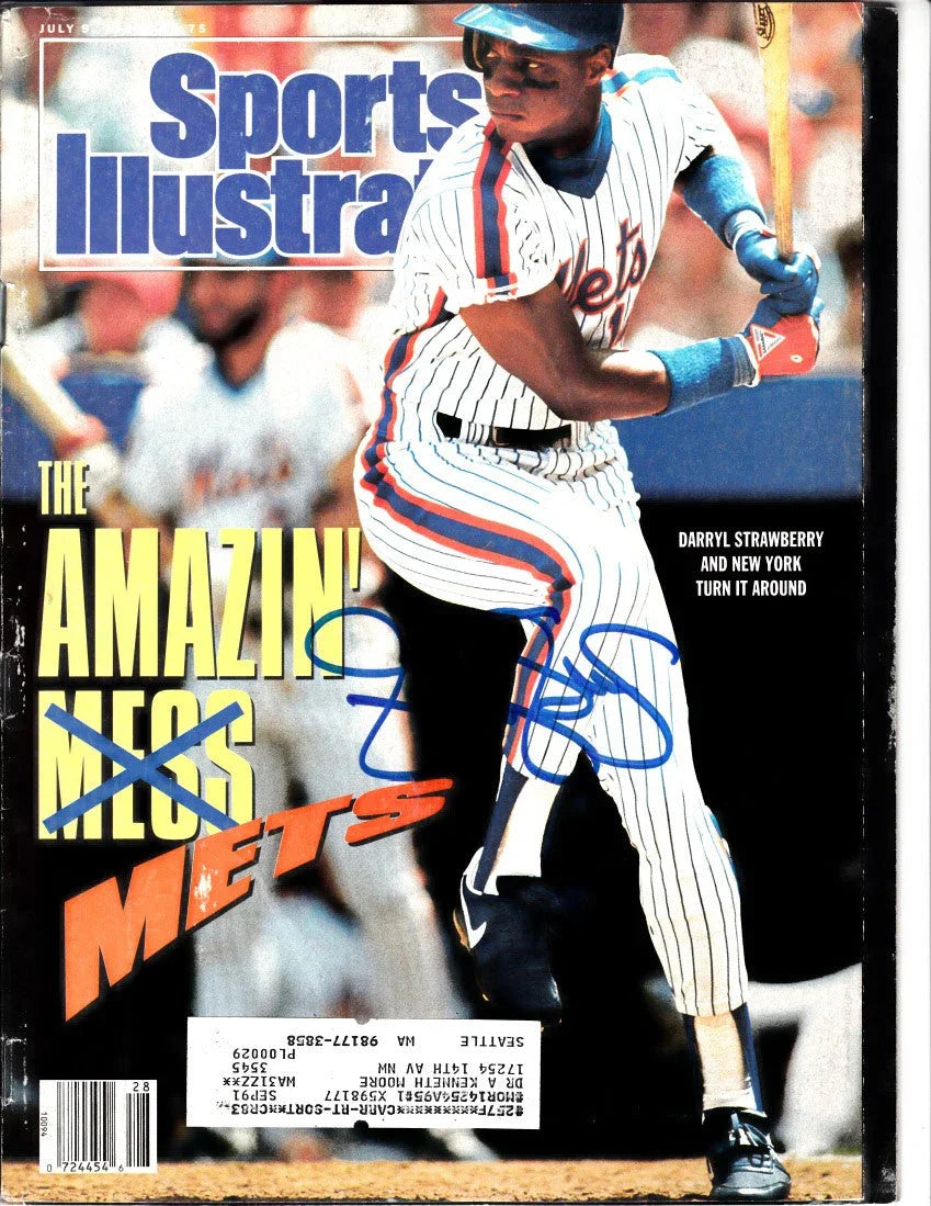 Darryl Strawberry autographed New York Mets 1990 Sports Illustrated - AutographsForSale.com