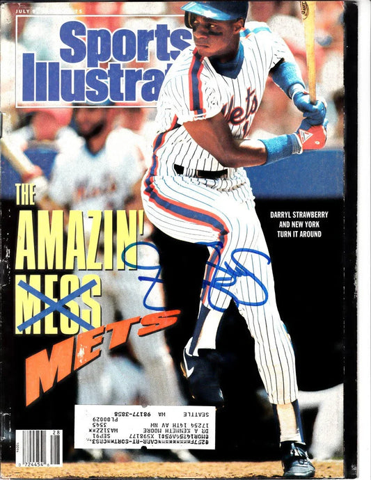 Darryl Strawberry autographed New York Mets 1990 Sports Illustrated - AutographsForSale.com
